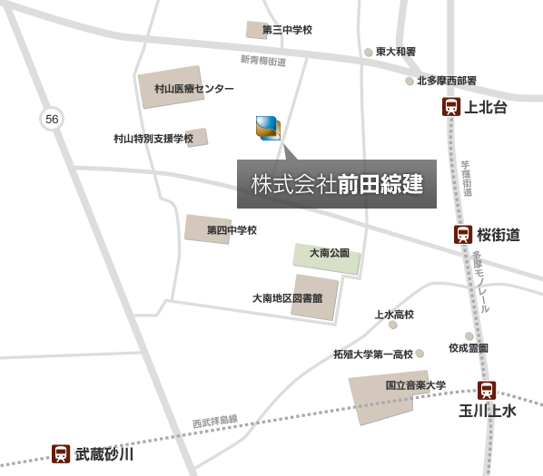 前田綜建近隣地図